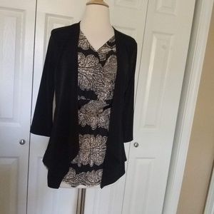 Jaclyn Smith Women's Layered-Look Top – Size Small